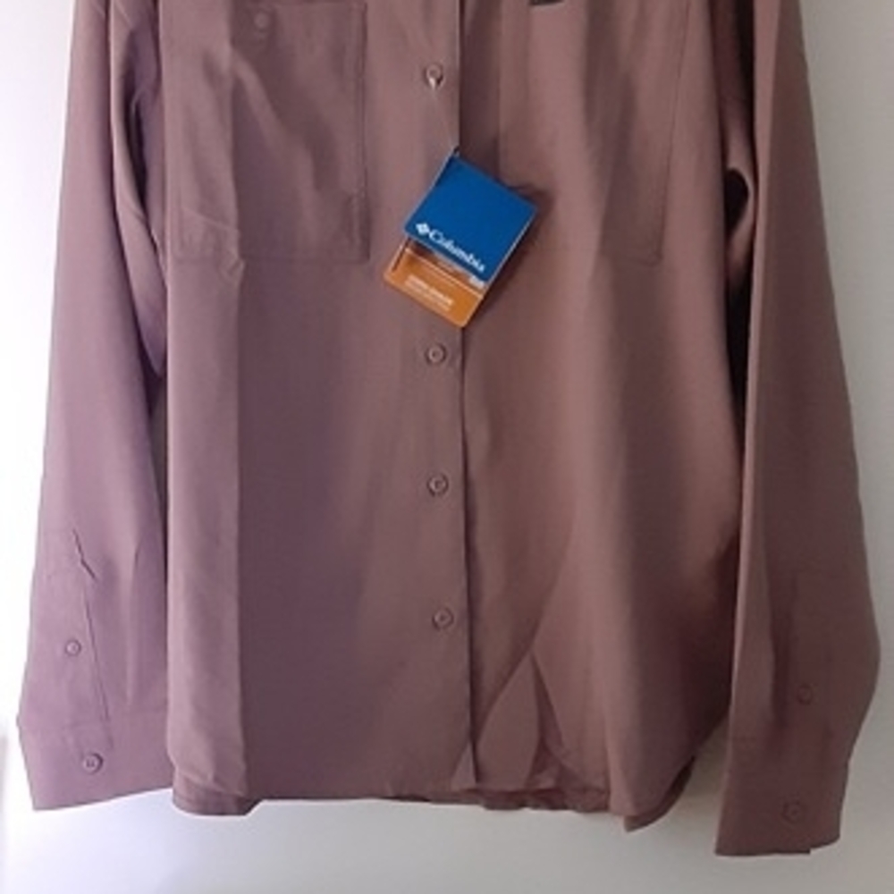 Columbia Taupe Long Sleeve Shirt